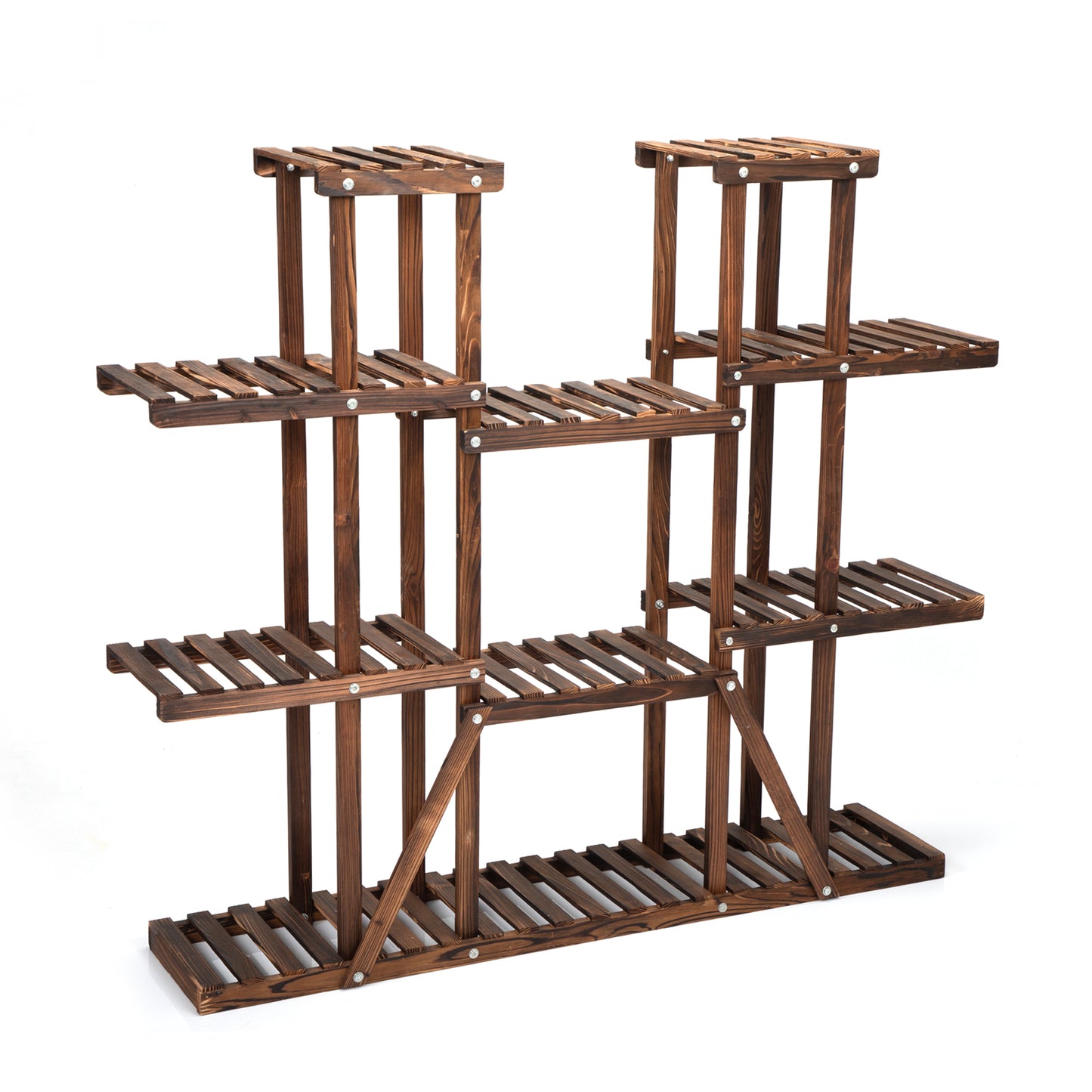 Large Multi-tier Solid Wood Plant Flower Stand Display Rack Indoor Outdoor Living Dinning Room