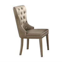 ACME Kacela Side Chair (Set-2) in PU & Champagne