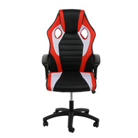 Gaming Office High Back Computer Ergonomic Adjustable Swivel Chair, Black/Red/White