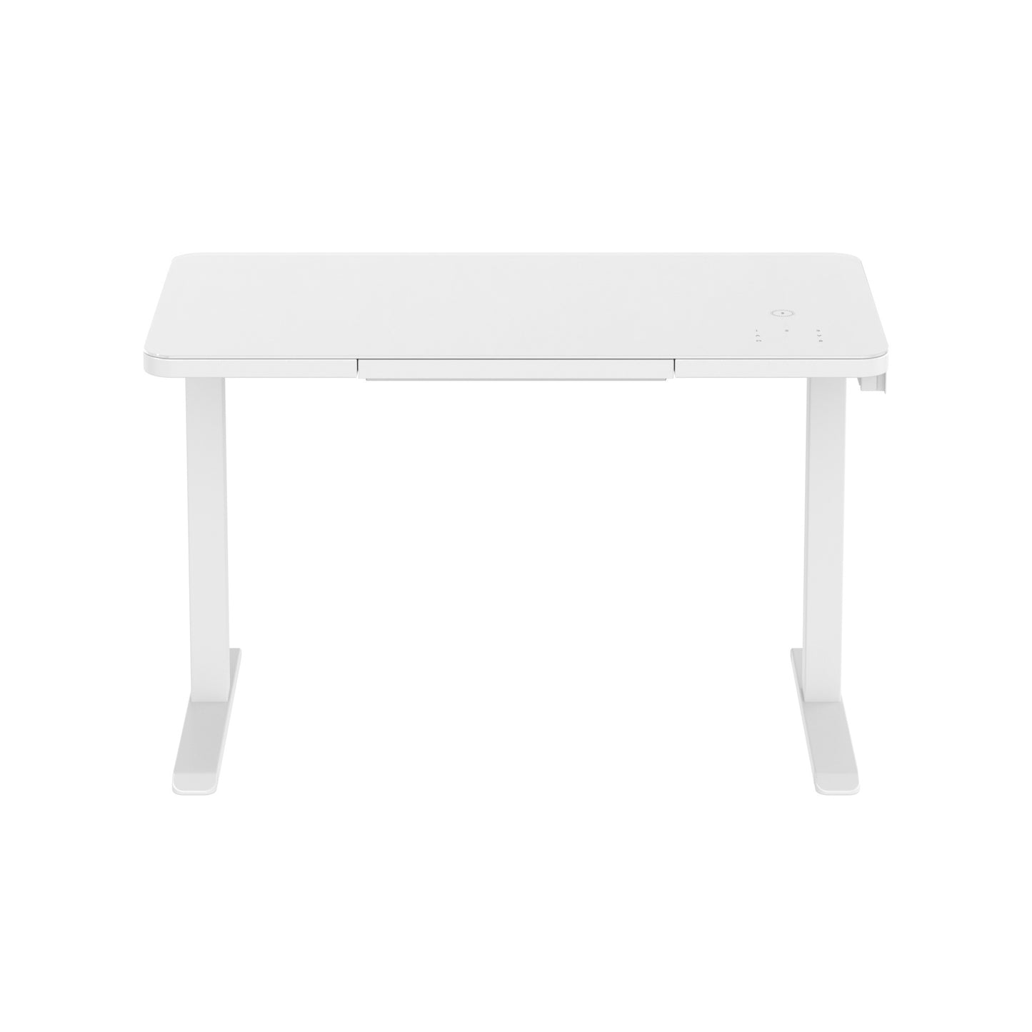 Glass Tabletop Standing Desk White