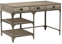 ACME Gorden Desk in Weathered Oak & Antique Silver