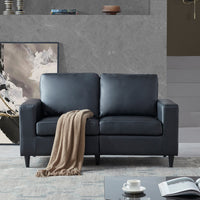 Modern Style Loveseat PU Leather Upholstered Couch Furniture for Home or Office