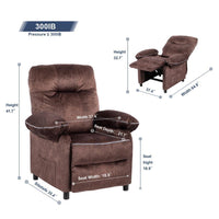 Recliner Chair with Heat Ergonomic Lounge Chair for Living Room with Side Pocket