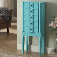 ACME Tammy Jewelry Armoire in Light Blue