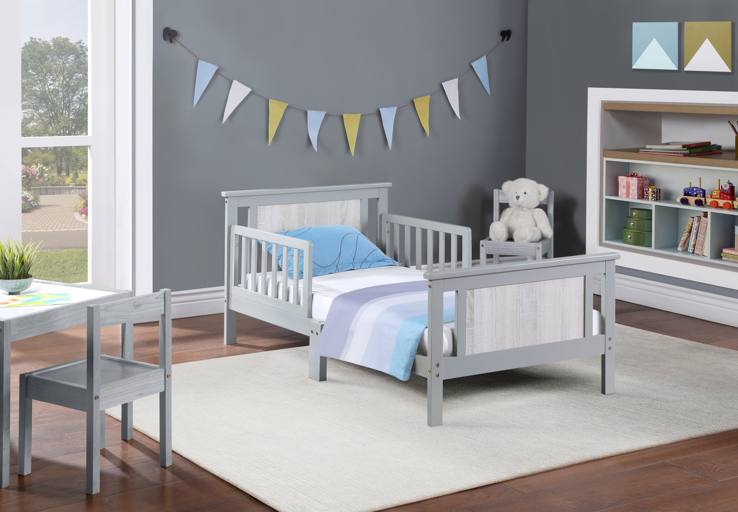 Connelly Reversible Panel Toddler Bed Gray/Rockport Gray