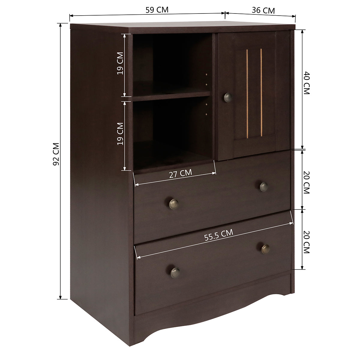 23.2'' Wide 2 - Drawer Storage Cabinet