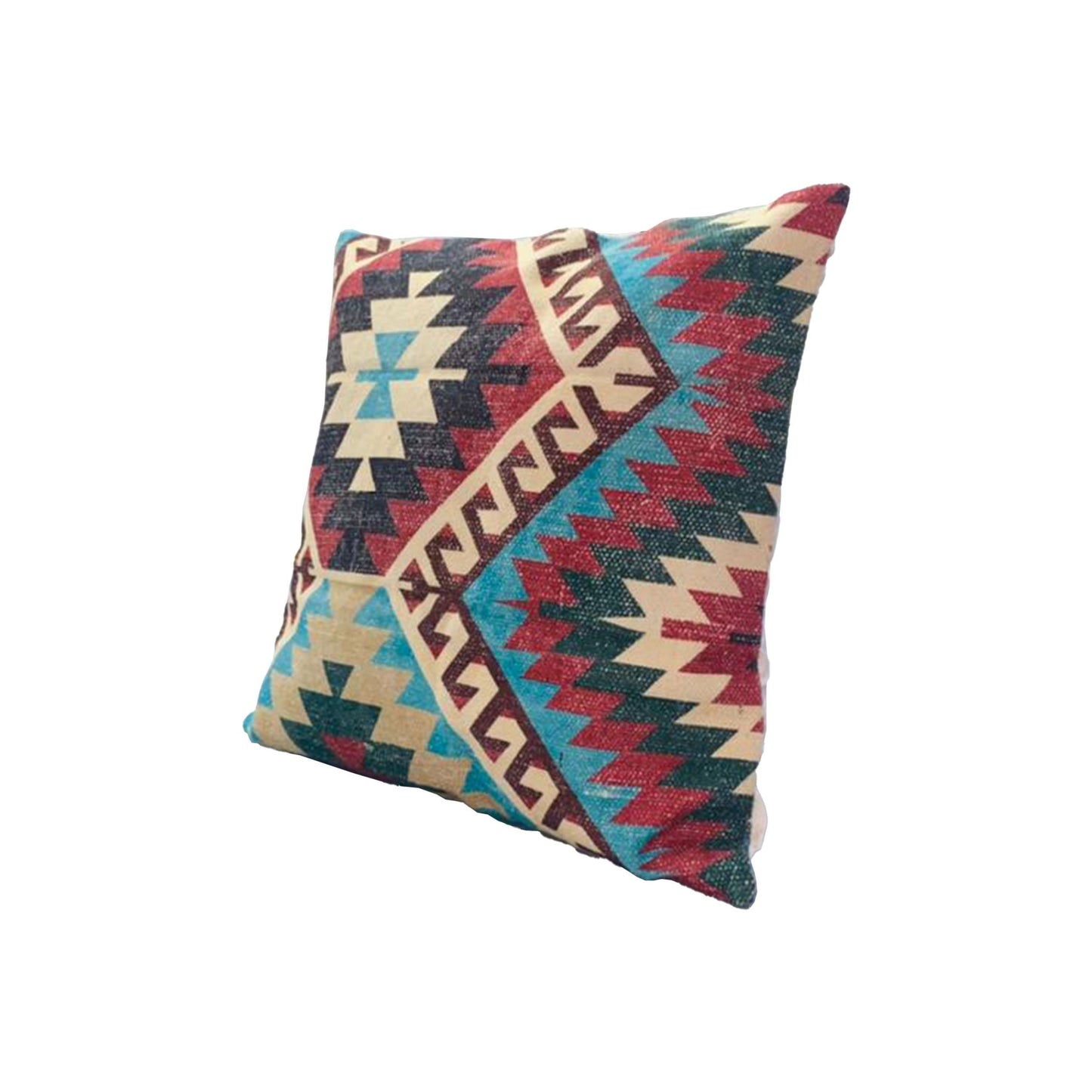 24 x 24 Square Cotton Accent Throw Pillow, Western Tribal Pattern, Multicolor