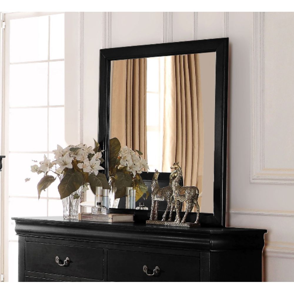 ACME Louis Philippe Mirror in Black