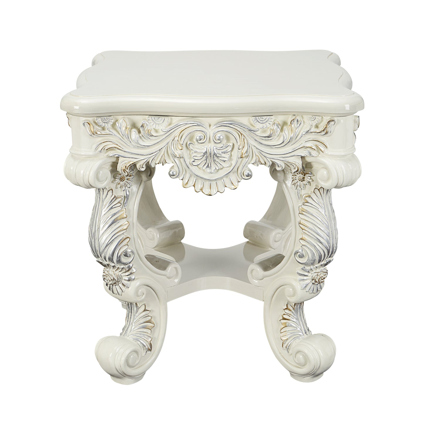 ACME Adara END TABLE Antique White Finish LV01218