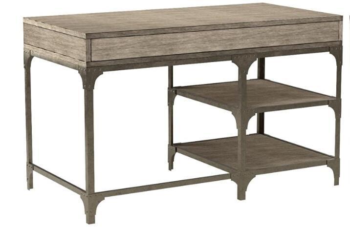 ACME Gorden Desk in Weathered Oak & Antique Silver