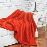 Oversided Sherpa Throw, 60" x 72" Amber (2 Pack Set of 2)