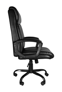 Office Desk Chair with High Quality PU Leather, Adjustable Height/Tilt, 360-Degree Swivel, 300LBS, Black