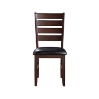 ACME Urbana Side Chair (Set-2) in Black PU & Cherry