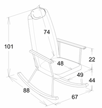 Rocking Chair with Cushion for Breast Feeding and Relaxing