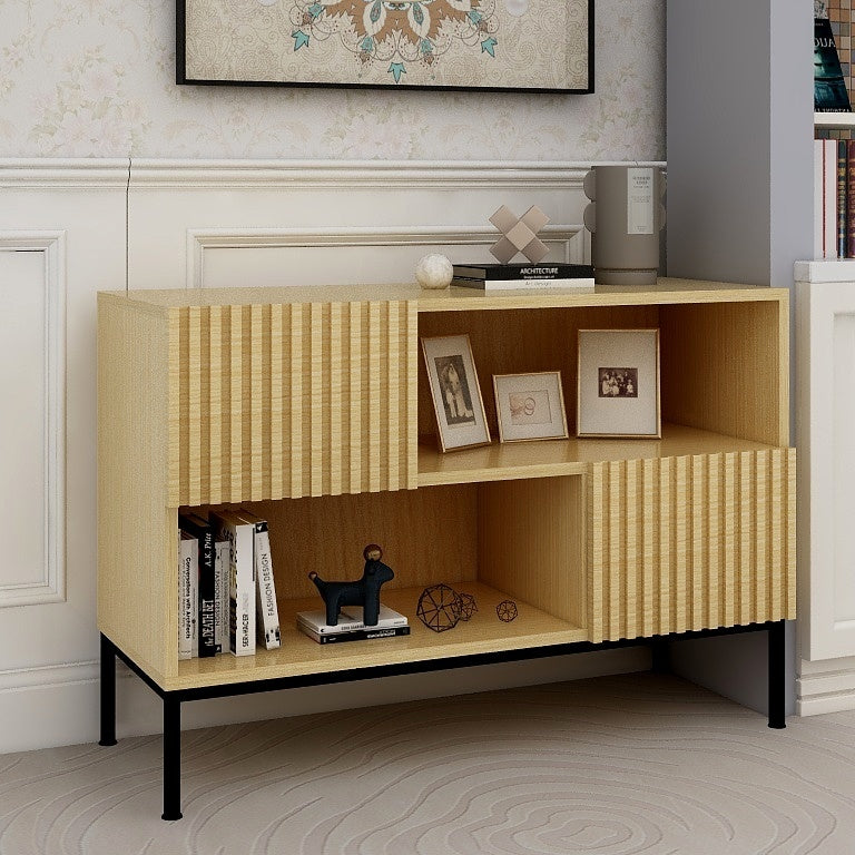 Sideboard Buffet Cabinet, Modern Accent Cabinet with Wavy Grain Door, Console Table with Storage for Living Room, Dinning Room, kitchen