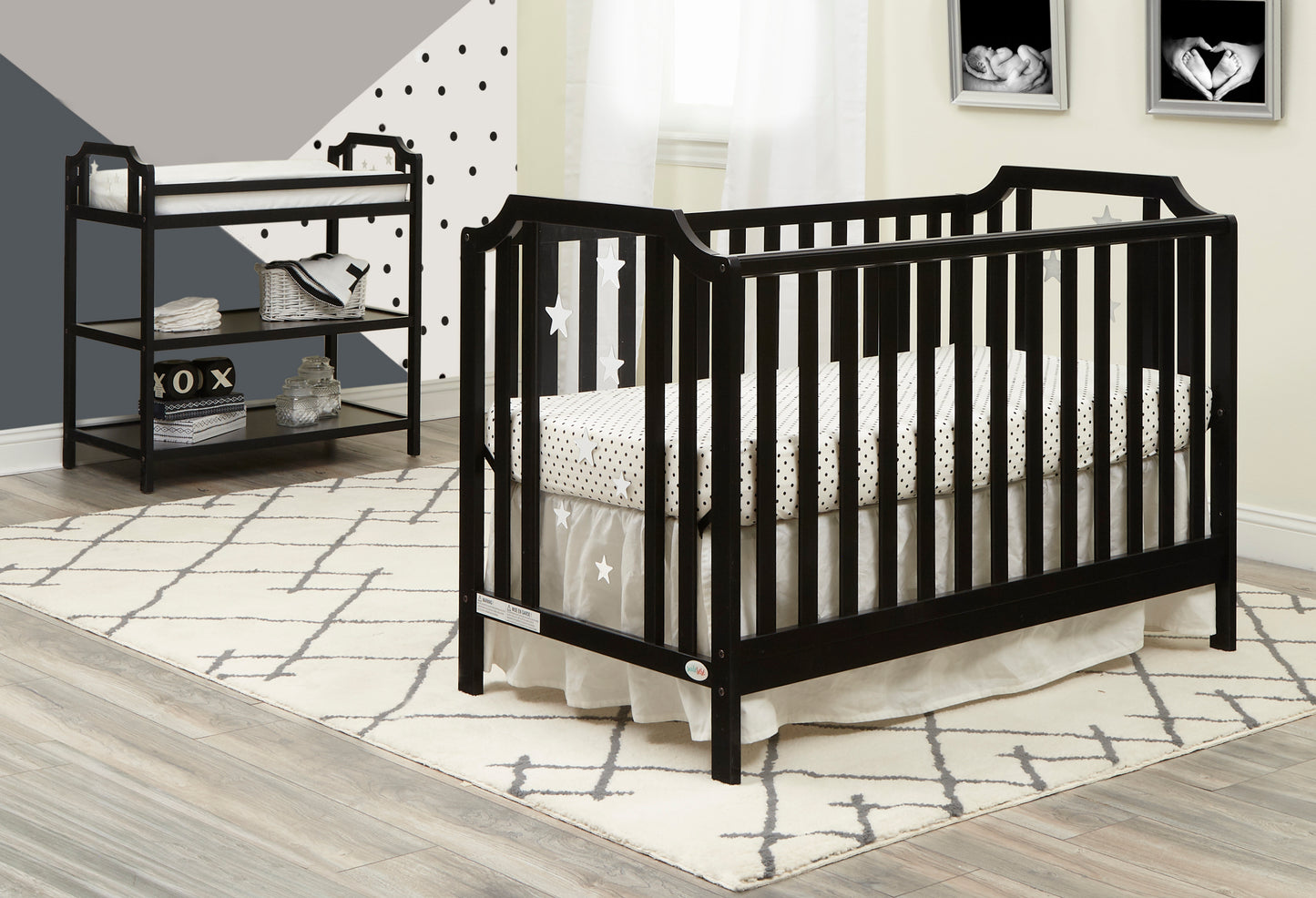 Celeste 3-in-1 Convertible Island Crib Black