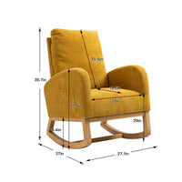 Living Room Comfortable Rocking Chair Living Room Chair Yellow