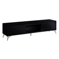 ACME Raceloma TV stand , LED, Black & Chrome Finish