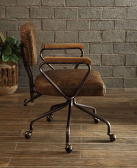 ACME Hallie Office Chair in Vintage Whiskey Top Grain Leather