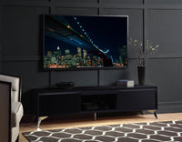 ACME Raceloma TV stand , LED, Black & Chrome Finish