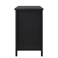 Drawer Dresser Cabinet, Bar Cabinet with Solid Wood Handles and Foot Stand Black