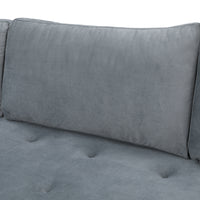 Sectional Sofa with Two Pillows, L-Shape Upholstered Couch with Modern Elegant Velvet for Living Room Apartment