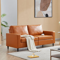 Modern Style  3 Seat Sofa  PU Leather Upholstered Couch Furniture for Home or Office (3-Seat Sofa)