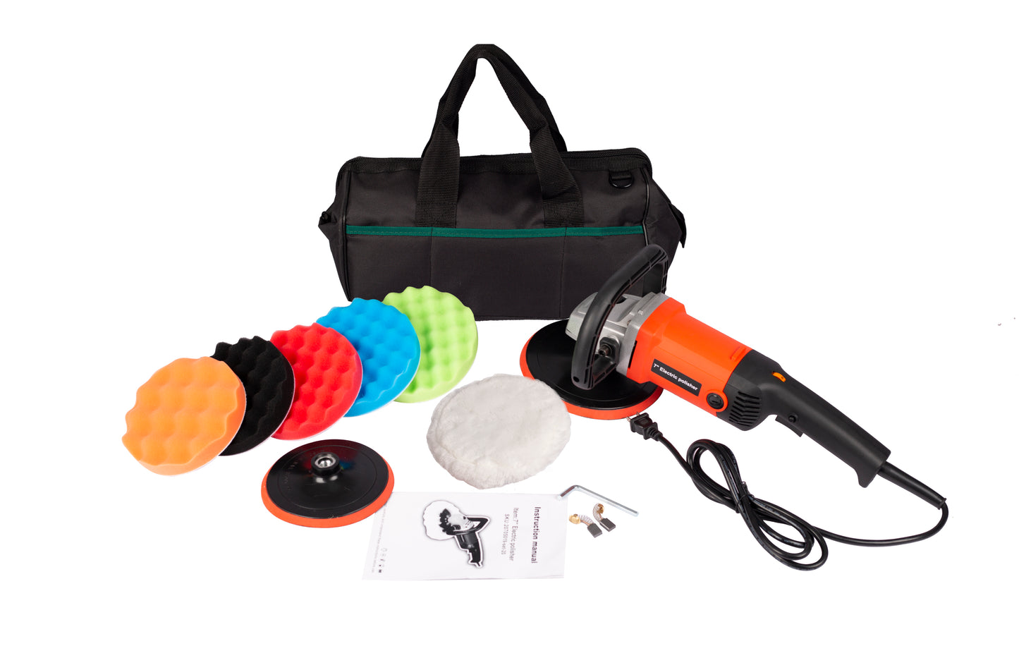 Buffer polisher Rotary Polisher Sander  Car Polishing Machine 10 Amp Electric in Pad with Accessory Kit 6 Variable Speeds  to Buff, Polish, Smooth and Finish Ideal for Cars Boats