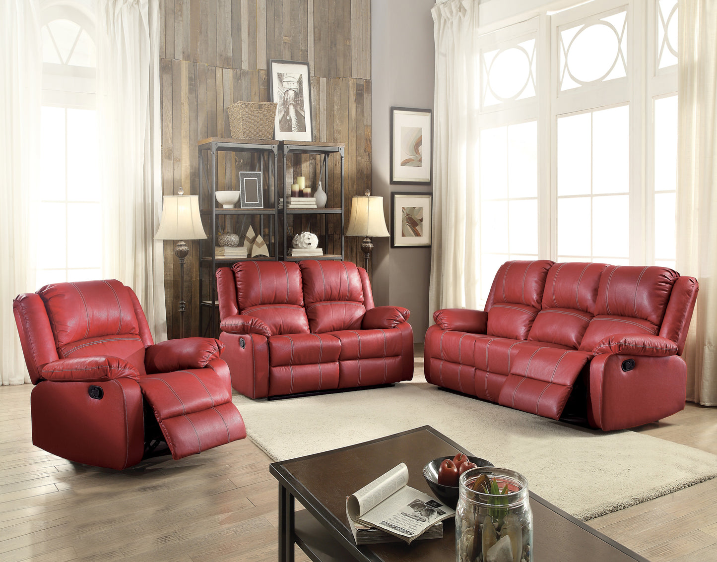 ACME Zuriel Rocker Recliner (Motion) in Red PU