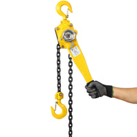 Lever Chain Hoist 1 1/2 Ton 3300LBS Capacity 10 FT Chain Come Along with Heavy Duty Hooks Ratchet Lever Chain Block Hoist Lift Puller