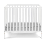 Palmer 3-in-1 Convertible Mini Crib White w/mattress pad