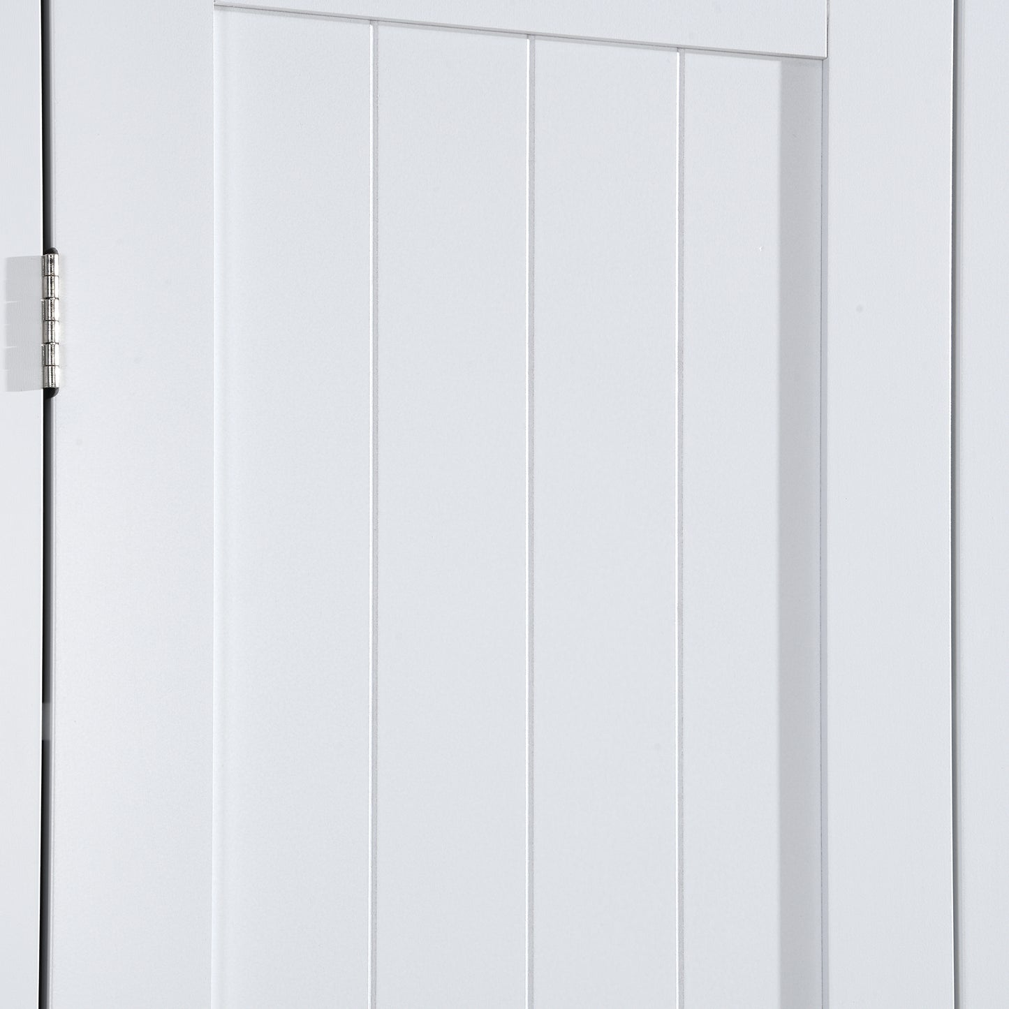 Freestanding Tall Kitchen Pantry, 72.4" Minimalist Kitchen Storage Cabinet Organizer with 4 Doors and Adjustable Shelves, White