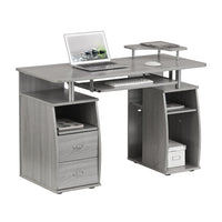 Techni Mobili Complete Computer Workstation Desk With Storage, Grey