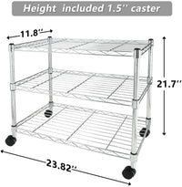 Simple Deluxe Heavy Duty 3-Shelf Shelving Unit, 24" D x 14"W x 20" H, 3 Tier