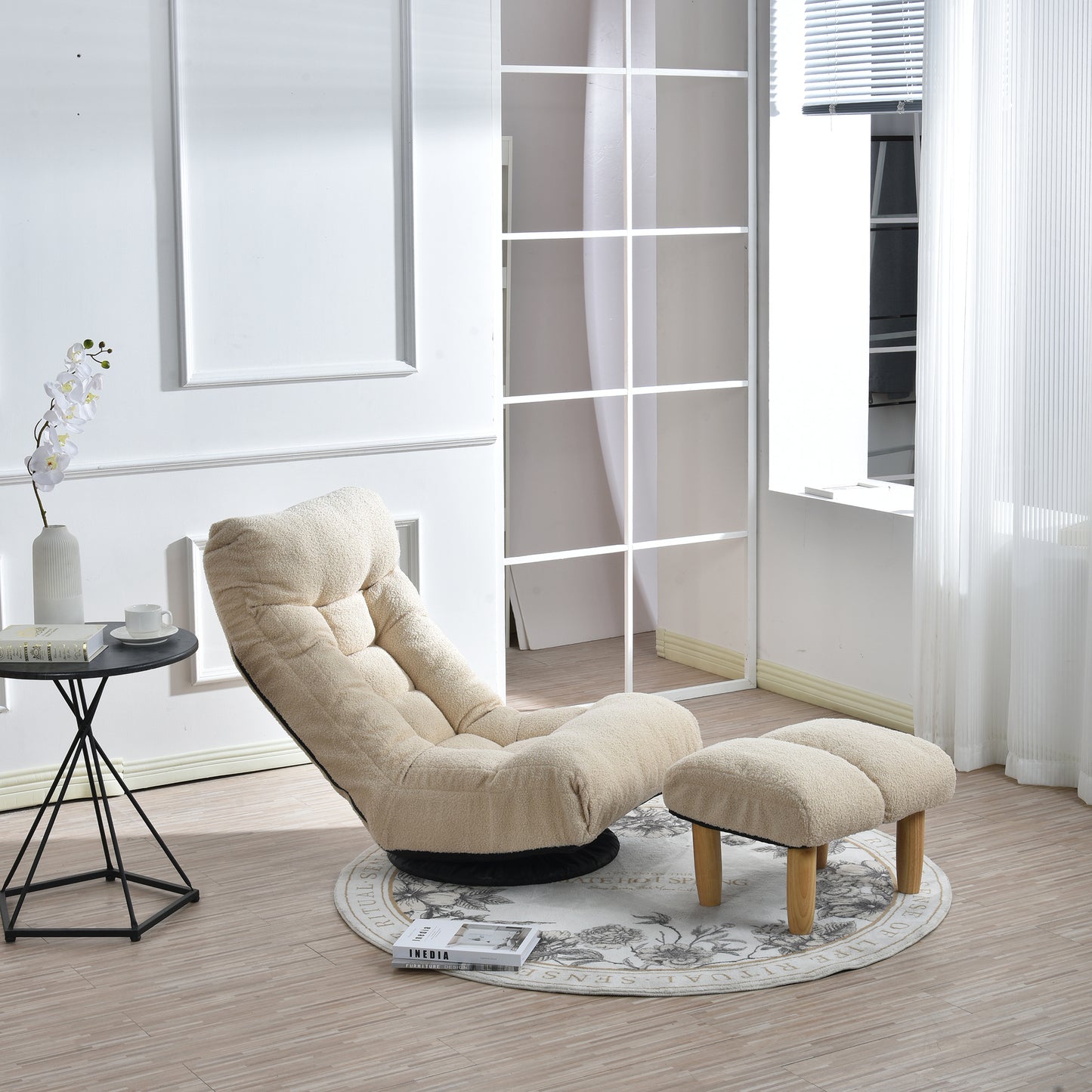 Single Sofa Reclining Chair, Japanese Chair Lazy Sofa Tatami, Balcony Reclining Chair Leisure Sofa