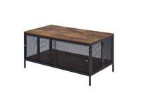 ACME Winam Coffee Table, Antique Oak & Black