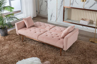 Velvet Sofa, Accent Sofa, Loveseat Sofa with Rose Gold Metal Feet