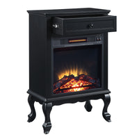 ACME Eirene Fireplace in Black Finish