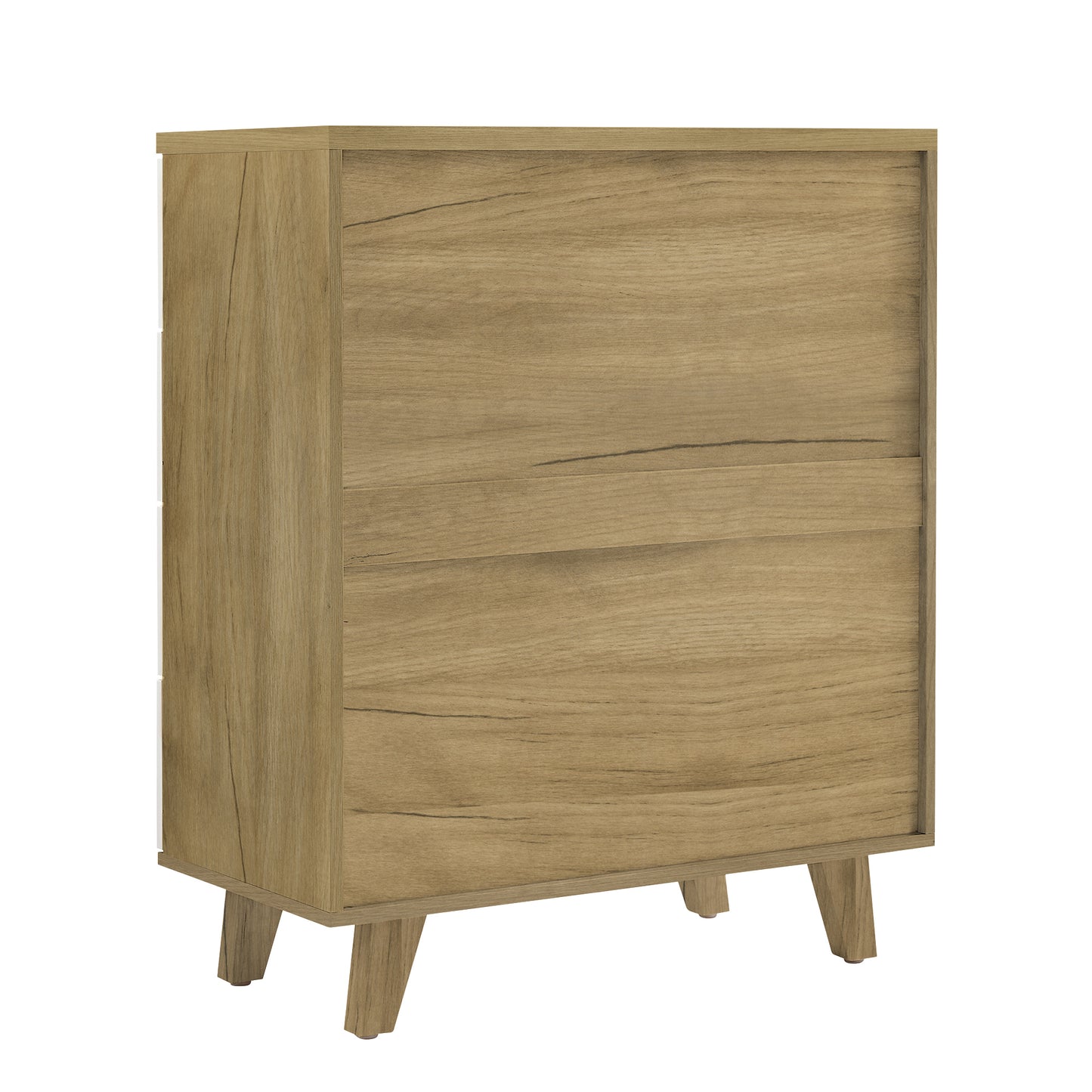 Drawer Dresser Cabinet, Bar Cabinet with Solid Wood Handles and Foot Stand