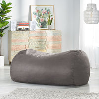 Lamesa Modern 6.5 Foot Microfiber Bean Bag, Charcoal