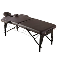 Portable Massage table 29 Inch Wide PU leather, 2 Section Wooden Adjustable Folding Massage Bed With Carrying Case