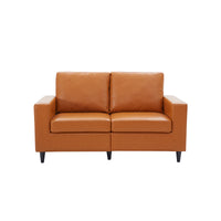 Modern Style Loveseat PU Leather Upholstered Couch Furniture for Home or Office