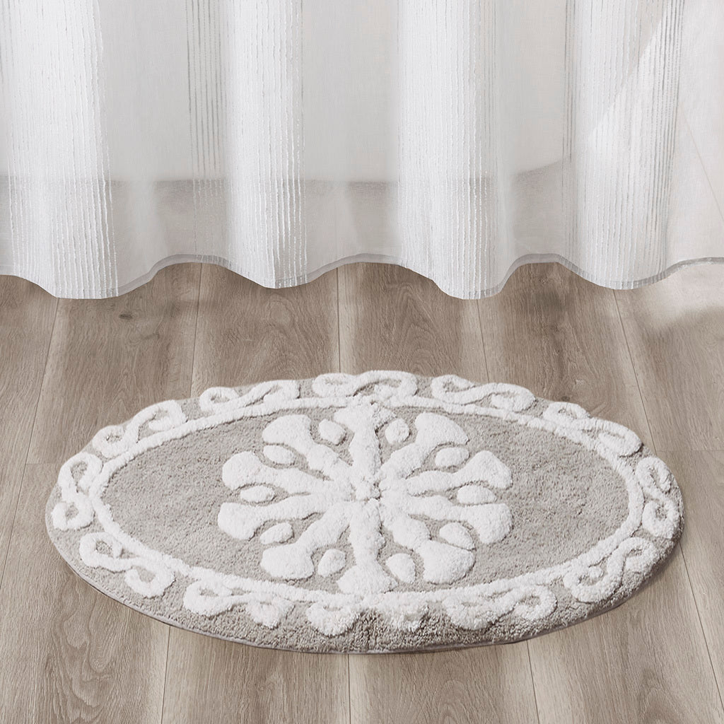 Medallion Cotton Tufted Bath Rug