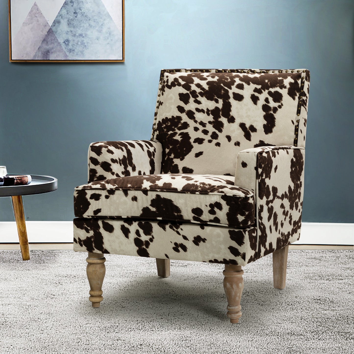 Asiab armchair-Cowhide print