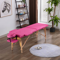 Massage Table Portable Massage Bed Lash Bed Facial Table Reiki Table SPA Beds for Esthetician Portable Height Adjustable Carrying Bag & Accessories 2 Section Shop & Home, Pink