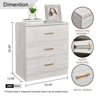 MDF Storage Cabinet with 3 drawer, Assembly Required