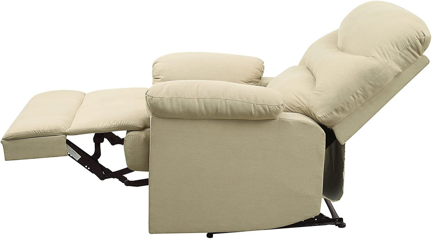 ACME Arcadia Recliner (Motion) in Beige Microfiber