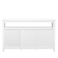 51.2’’ Multifunctional Large Storage Capacity Cabinet Morden Console Table with Multiple Small Storage Spaces for Living Room with with 2 Doors and 6 Small Storage Grid