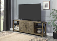 ACME Abiram TV Stand in Rustic Oak Finish