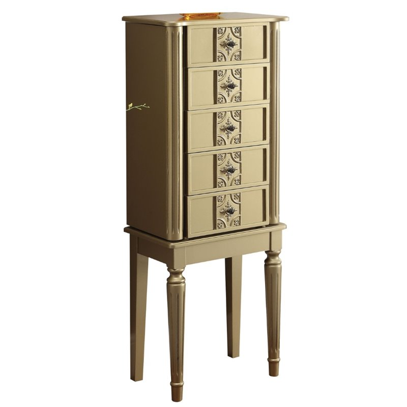 ACME Tammy Jewelry Armoire in Gold